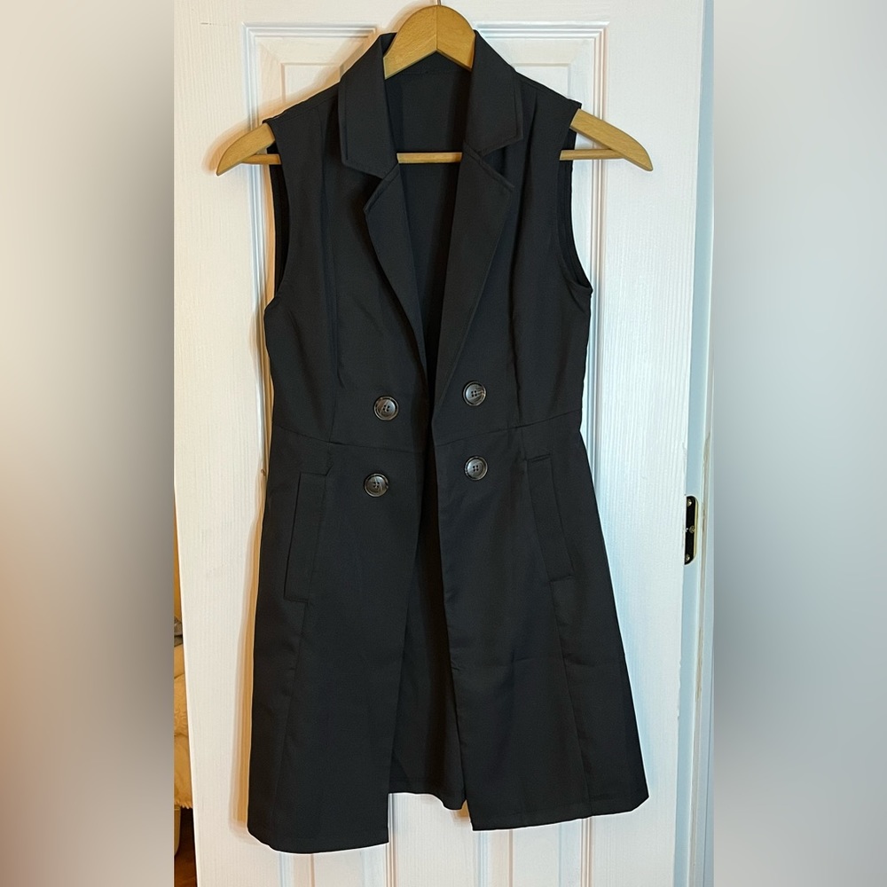 Shein Black long vest